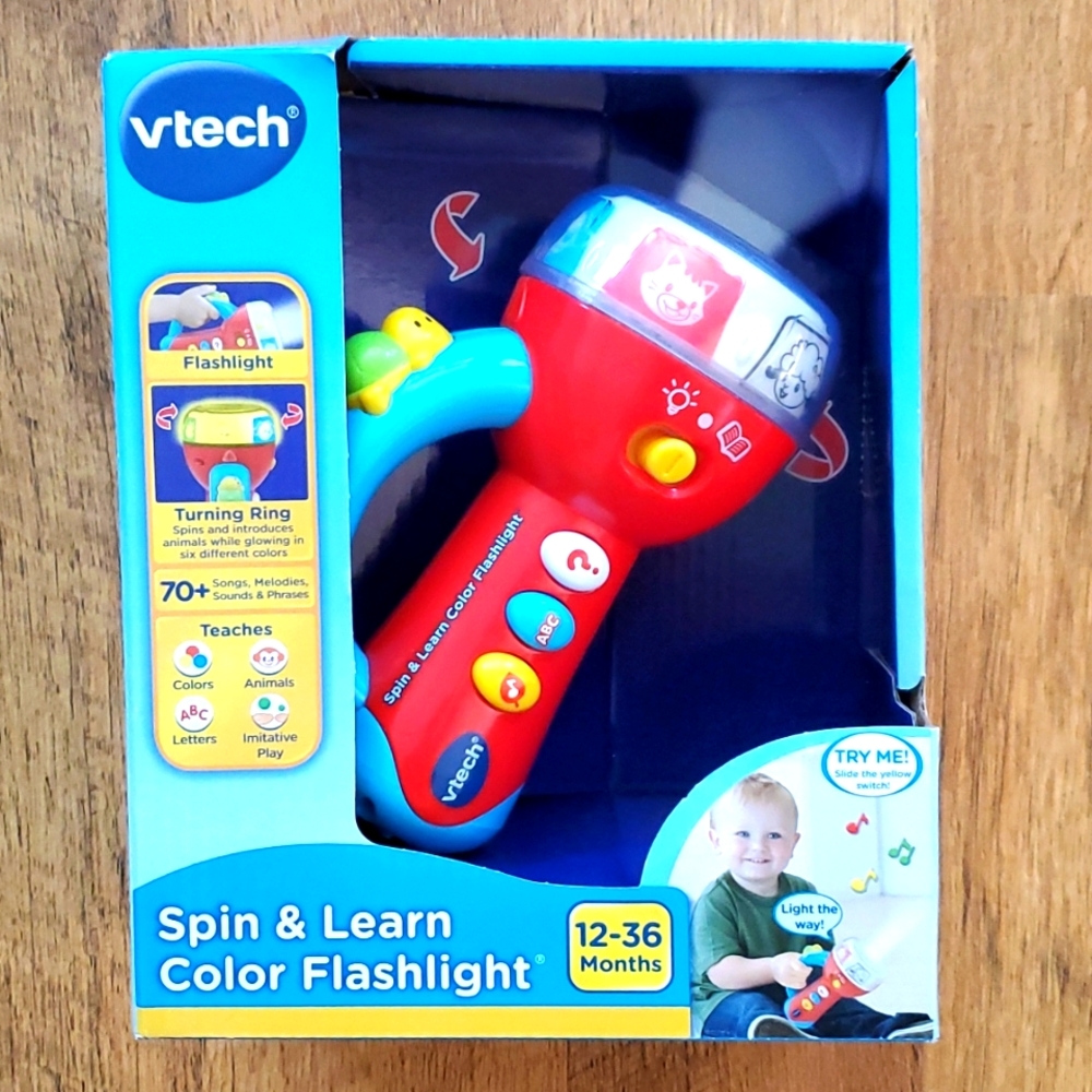 VTech Kids NIB Spin and Learn Color Flashlight for 12-36M